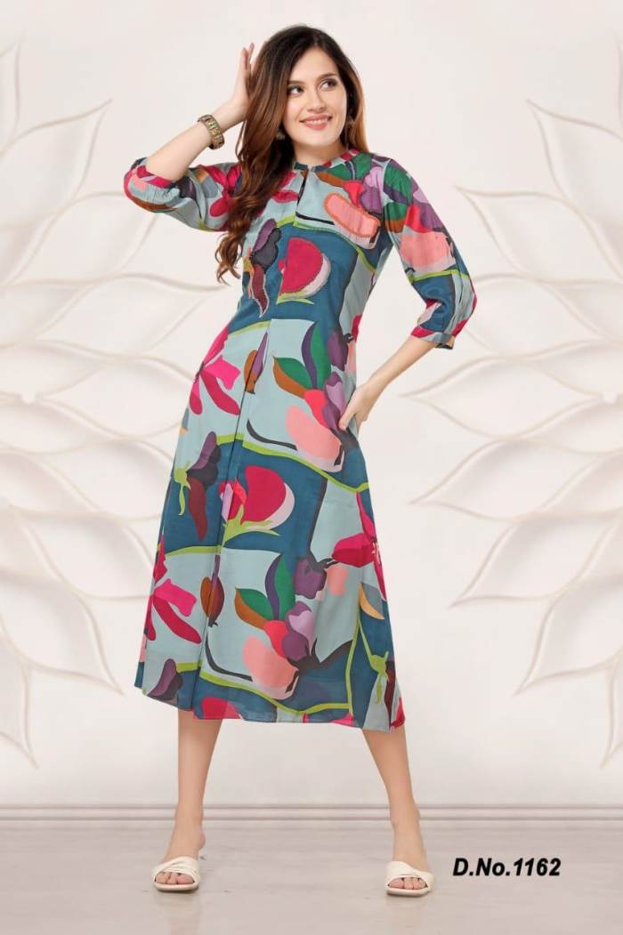 Multi Color Party Wear Designer Gown Kurti