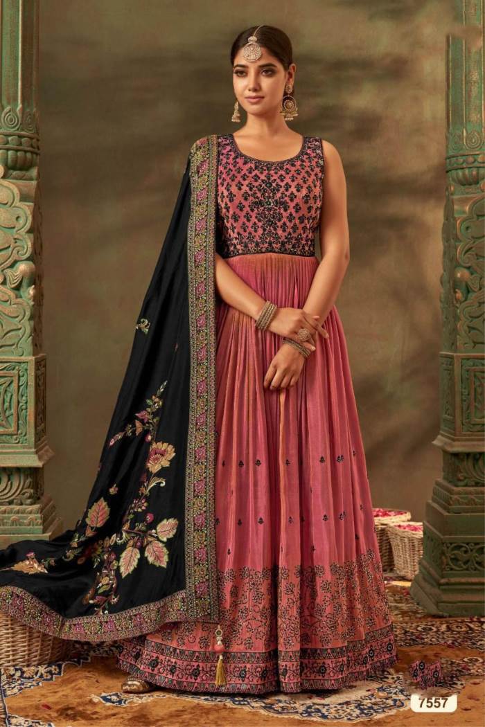 Pink Color Party Wear Designer Gown