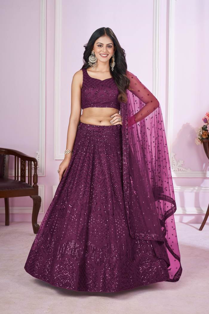 Purple Color Designer Lehenga choli