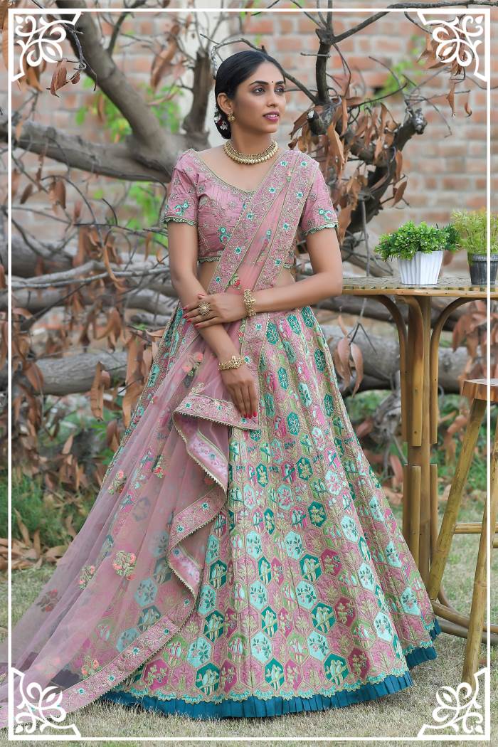 Peach Color Designer Semi-Stitched Lehenga Choli With Dupatta Peach Color Designer Semi-Stitched Lehenga Choli With Dupatta