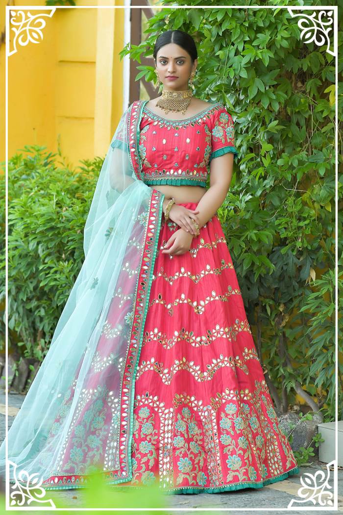 Rani Color Wedding Collection Designer Semi-Stitched Lehenga Choli With Dupatta Rani Color Wedding Collection Designer Semi-Stitched Lehenga Choli With Dupatta