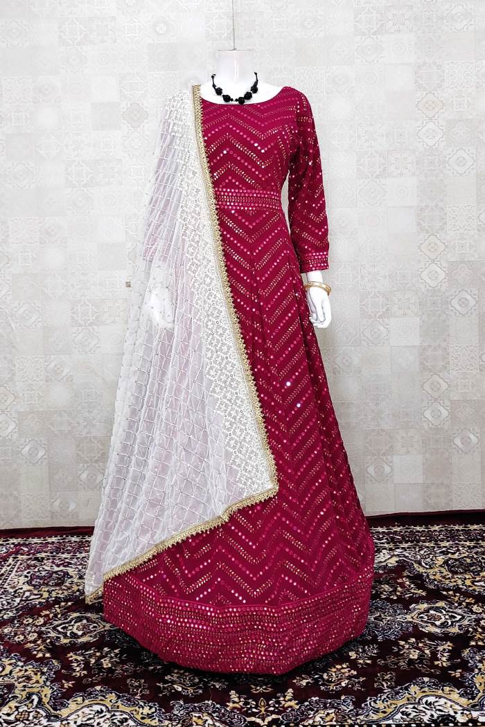 Rani Color Party Wear Designer Gown