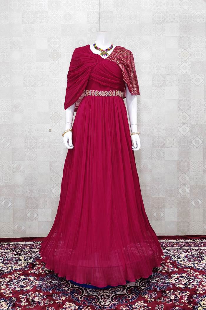 Pink Color Party Designer Wear Gown 