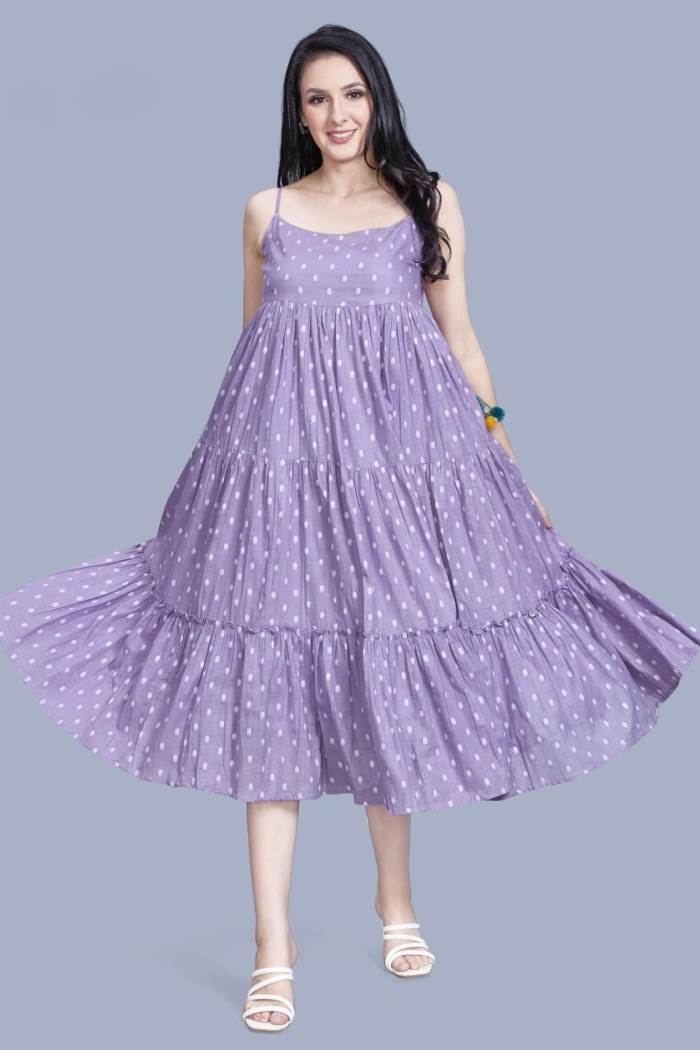Purple Color spaghetti style Kurti 