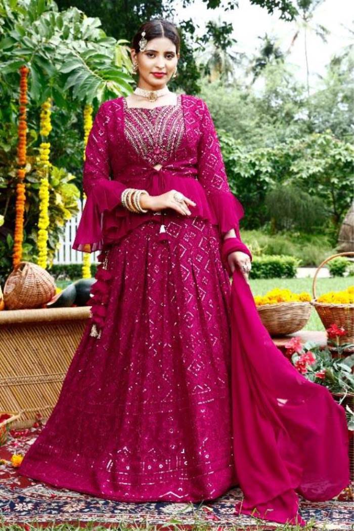 Rani Color Wedding Collection Designer Lehenga Choli