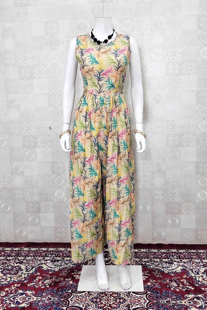 Printed Color Party Wear Designer Indo-Western JumpSuit