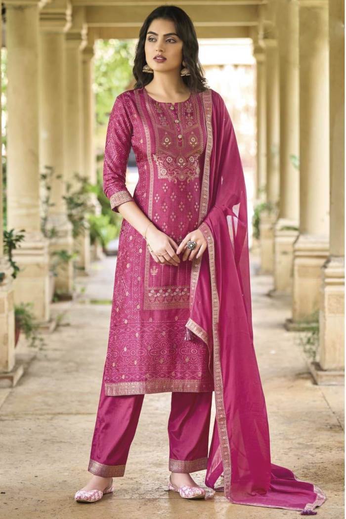 Rani Color Party Wear Designer Straight Long Suit