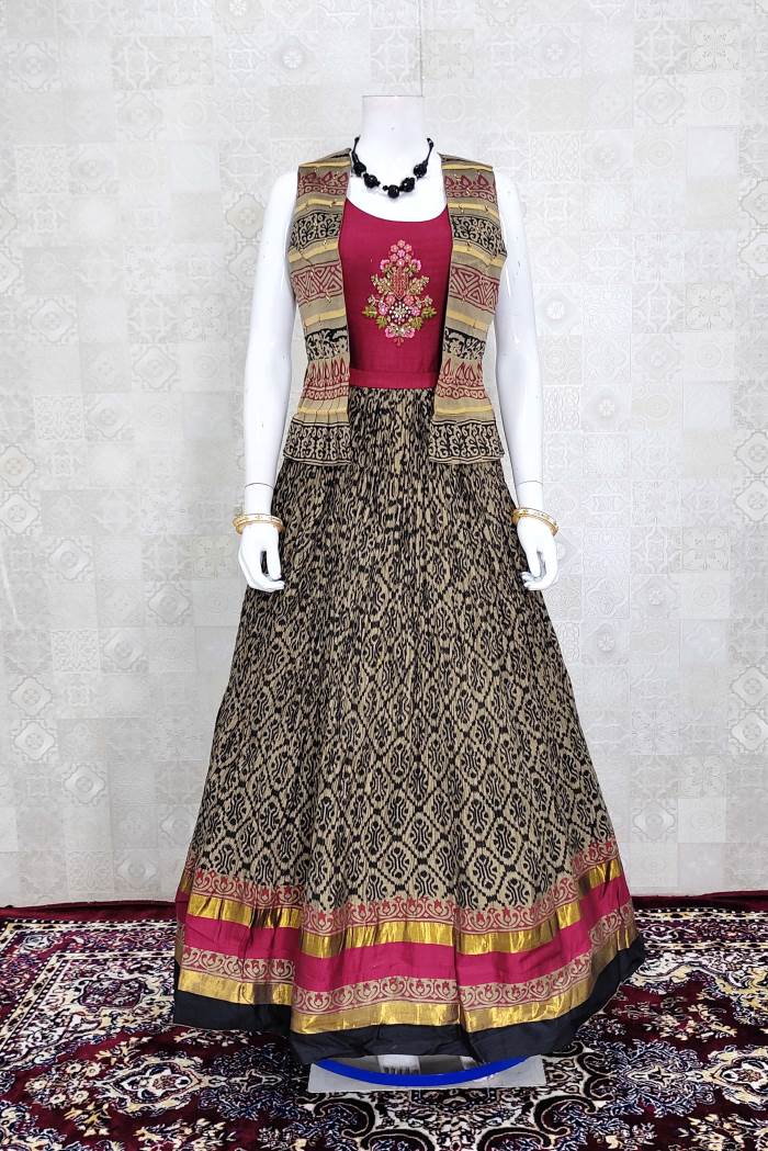 Brown Color Party Wear Designer Gown