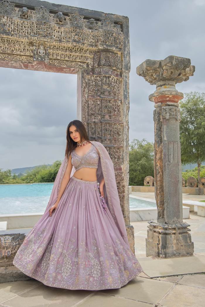 Onion Color Wedding Collection Designer Lehenga Choli
