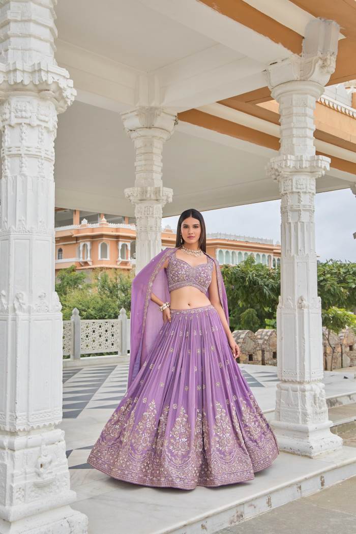 Purple Color Wedding Collection Designer Lehenga Choli