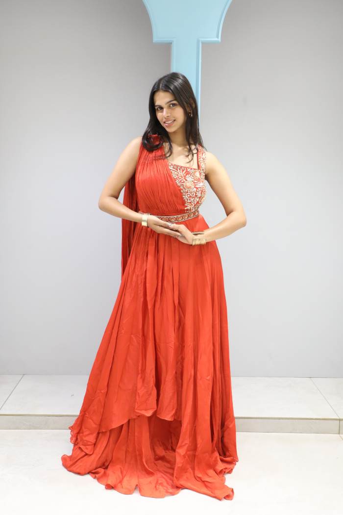 Trending rust Color Designer Party wear Gown