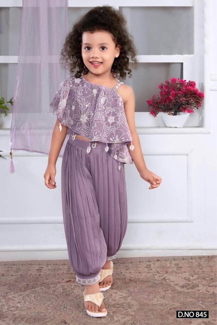 Purple Color Party Wear Designer Dhoti Suit