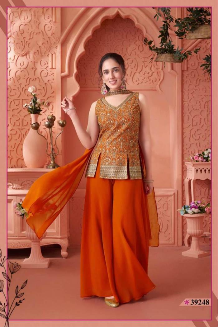 Rust color Wedding collection designer outfit