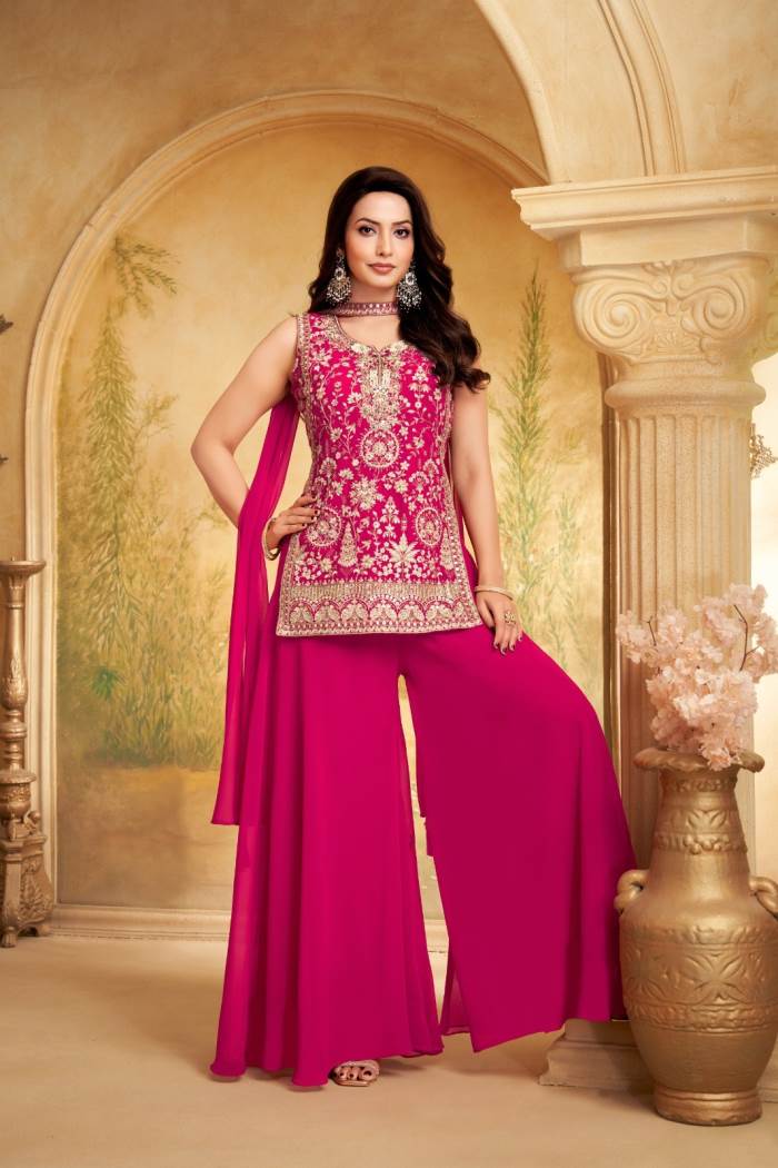 Rani Color Designer look Plazo Suit 