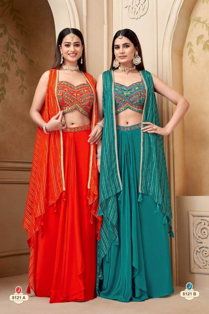 Rama Color Party Wear Designer Plazo Suit