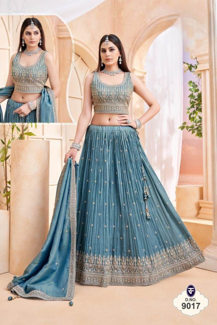 Sky Blue Color Party Wear Designer Lehenga Choli