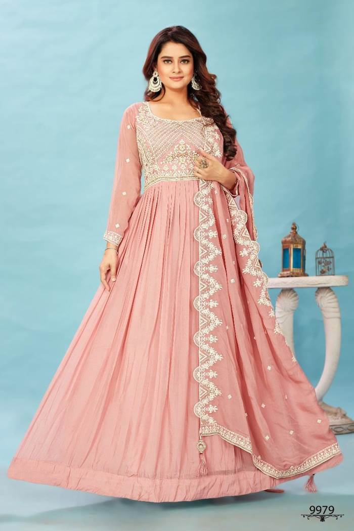 Pink Color Party Wear Designer Gown 