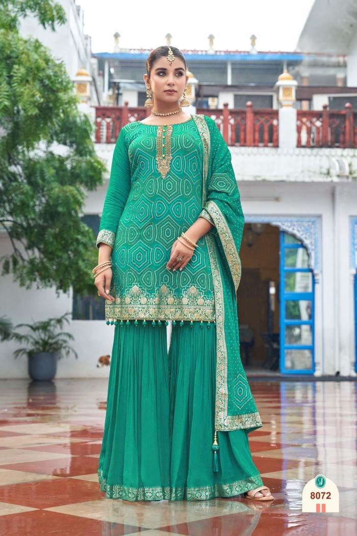 Rama Color Party Wear Designer Plazo Suit