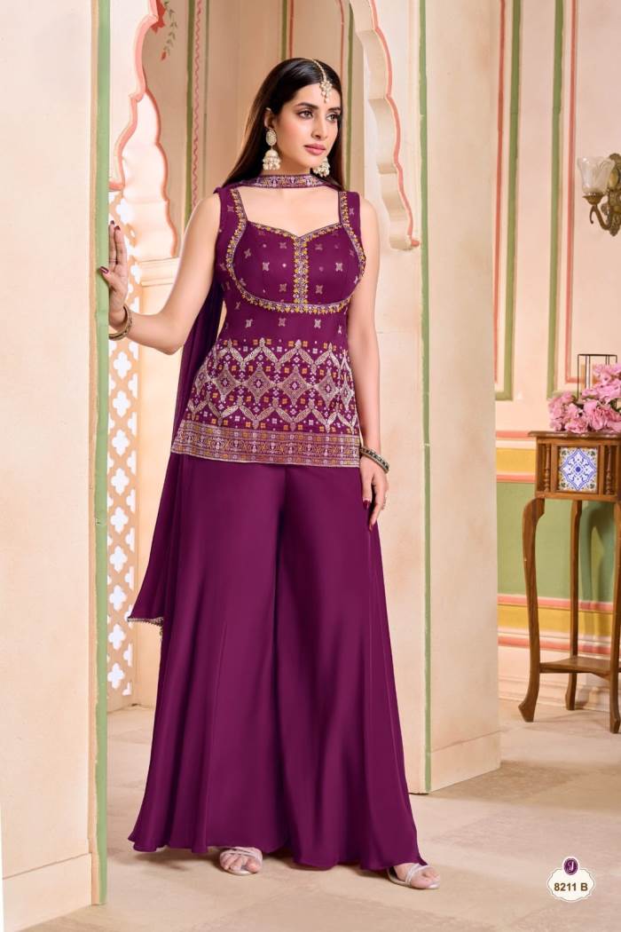 Wine Color indo-western Outfit for wedding