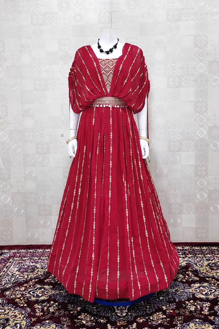 Red Color Party Wear Designer Lehenga Choli