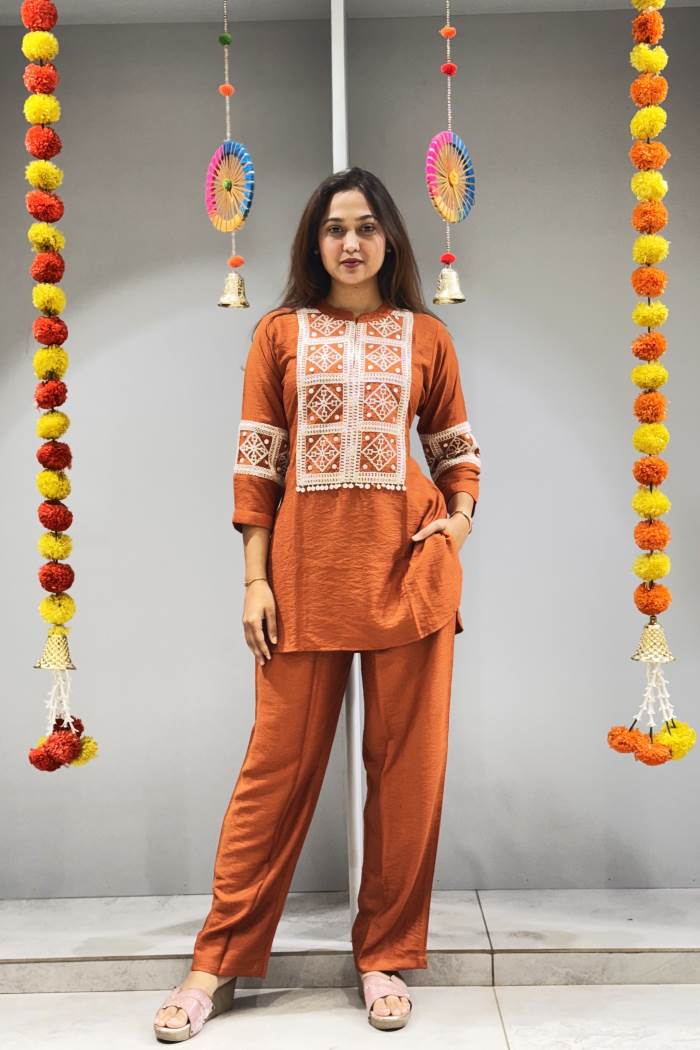 Rust color Designer CO-ORD set