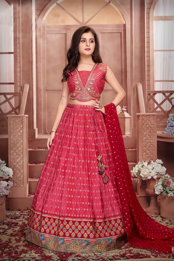 Pink Color Party Wear Designer Lehenga Choli