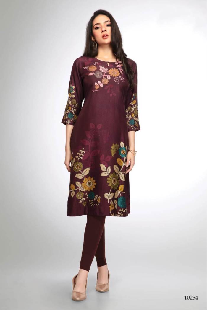 Wine color Designer Casual wear kurti